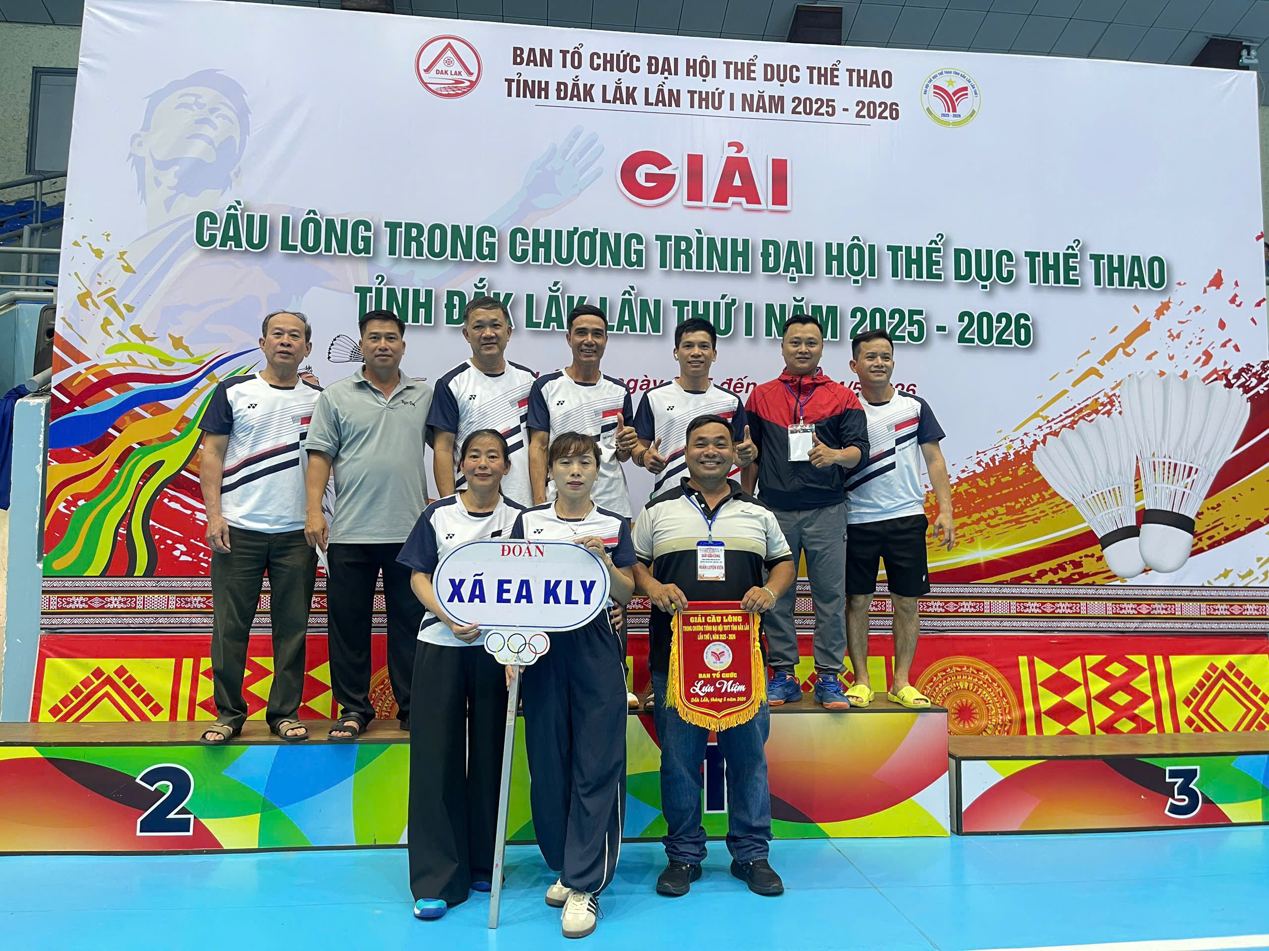 Đoàn vận động viên xã Ea Kly tham gia Giải Cầu lông trong khuôn khổ Đại hội Thể dục thể thao tỉnh Đắk Lắk lần thứ I, năm 2025 - 2026